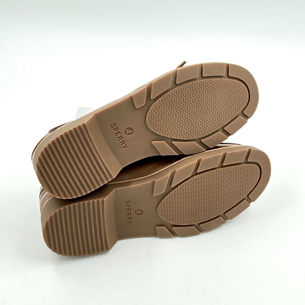 Sperry Size 8 Brown Leather Lug Sole Boat Shoe NEW Wellsboat Women $95 - Picture 8 of 13